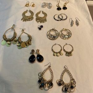 Earrings, assorted